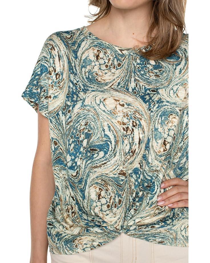 Half Sleeve Split Neck Tee Product Image