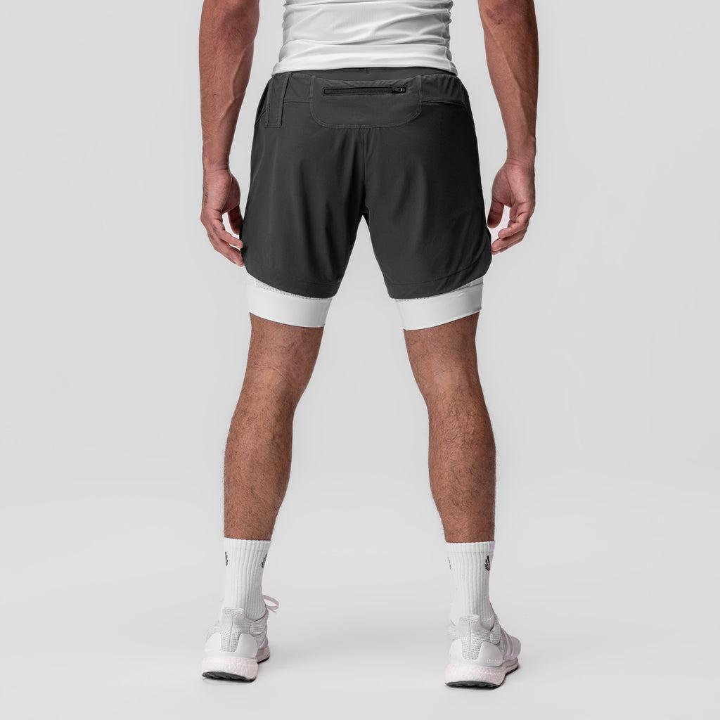 0866. Tetra-Lite® 7" Liner Short - Space Grey "Cyber"/White Product Image