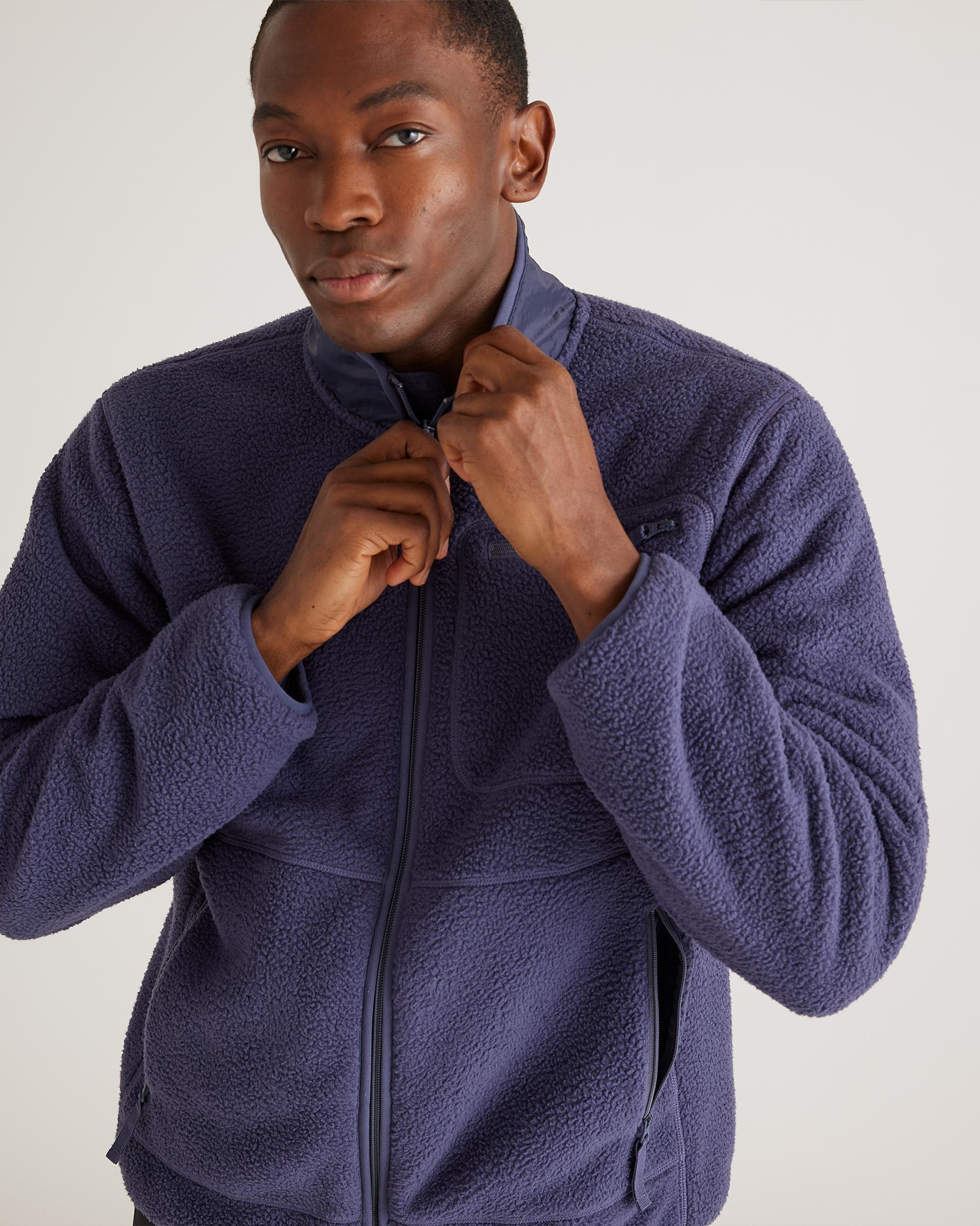 Quince | Men's Sherpa Full Zip Jacket Size XL, 100% Polyester Product Image