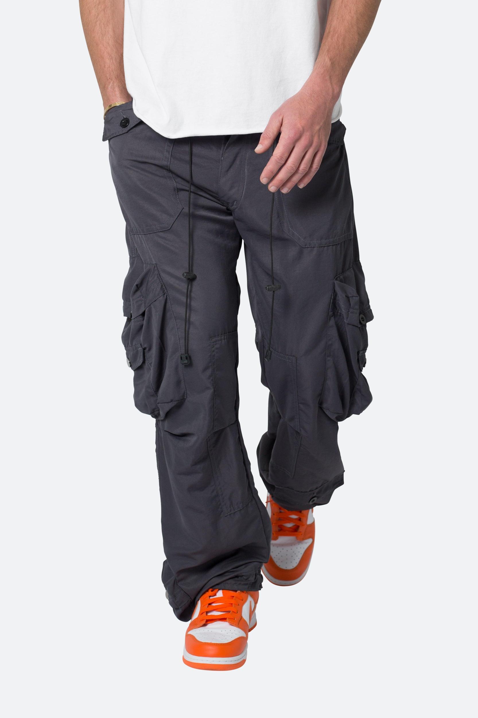Lightweight Cinch Cargo Pants - Faded Black Product Image