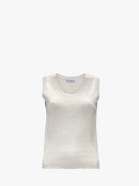 FLOWER POINTELLE TANK TOP in white | JW Anderson US  Product Image