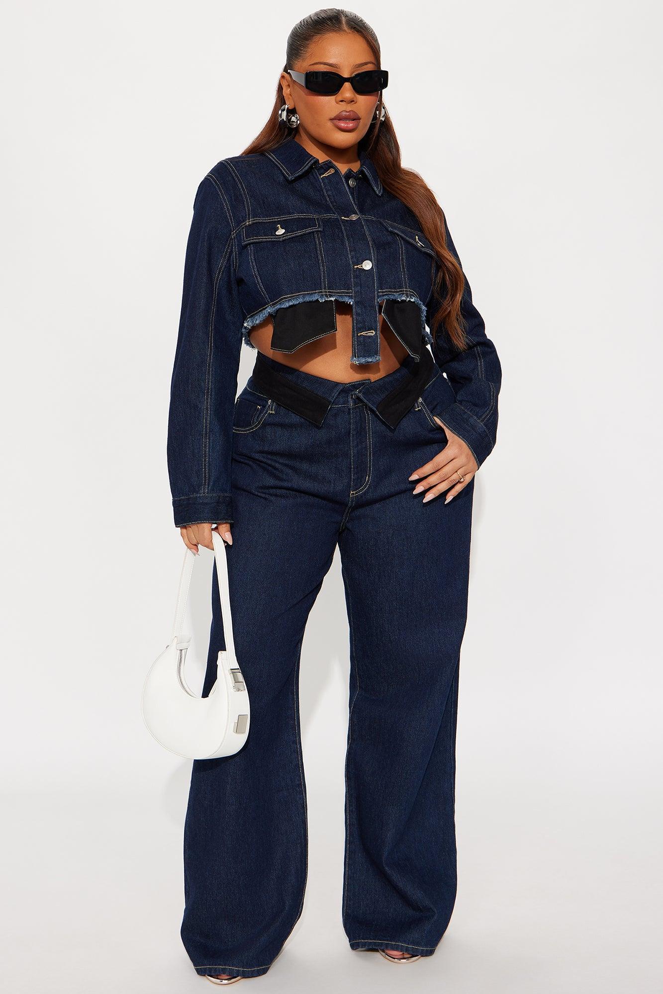 Nori Denim Washed Pant Set - Dark Denim Product Image