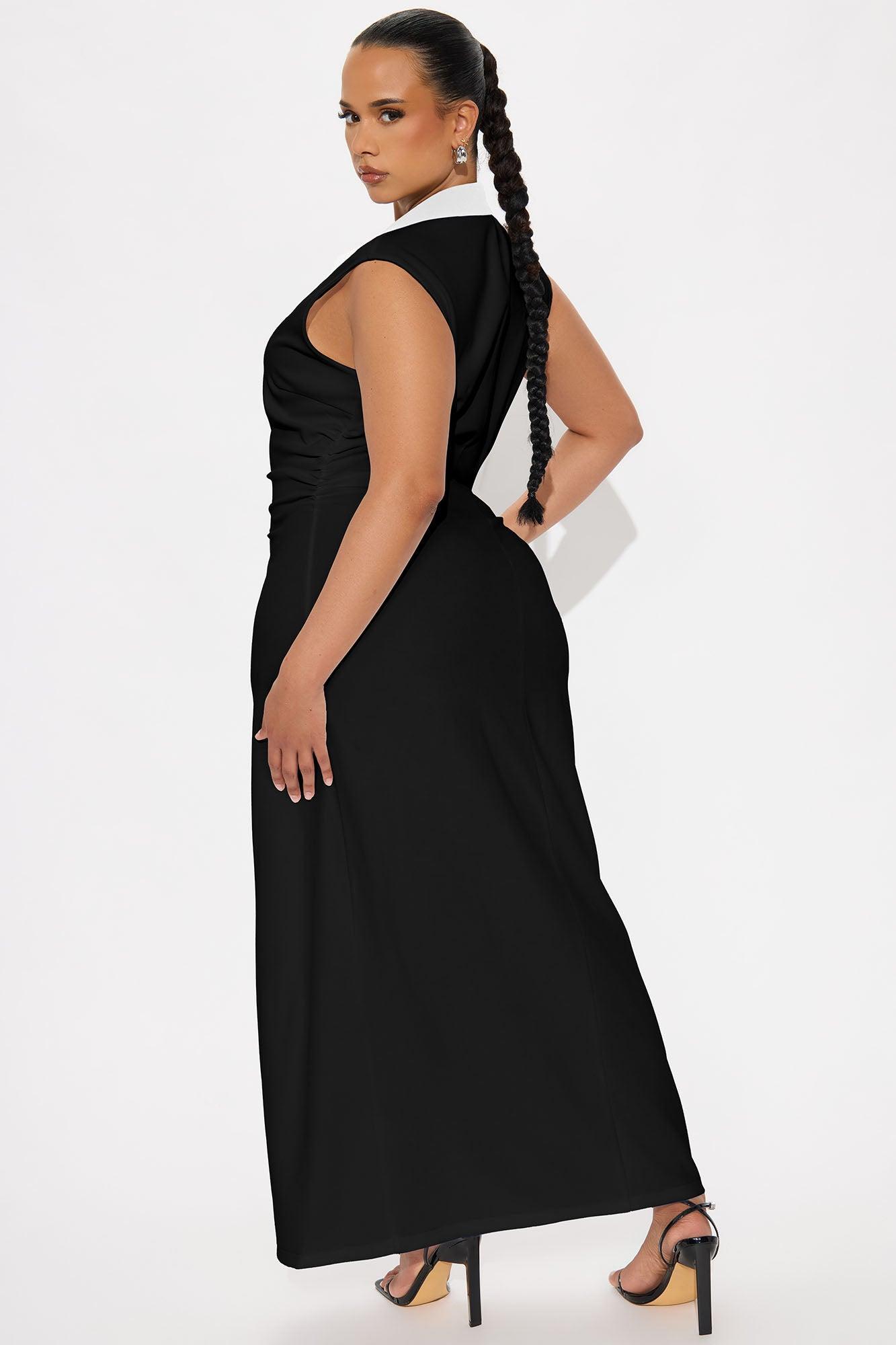 Stella Contrast Maxi Dress - Black Product Image