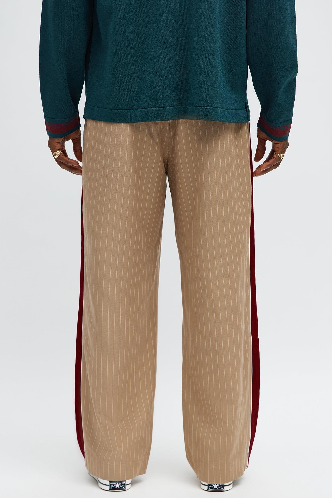 Baggy Elevated Side Stripe Trouser - Khaki/combo Product Image