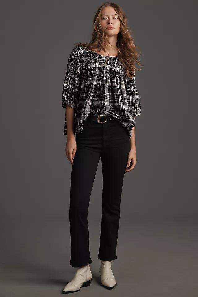 The Rory Puff-Sleeve Smocked Blouse by Pilcro Product Image