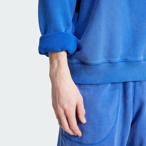 adidas EQT Wash Crewneck Sweatshirt Equipment Blue XS Mens Product Image