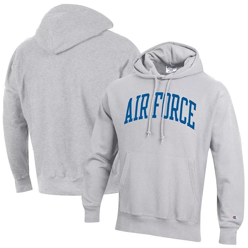 Men's Champion Heathered Gray Air Force Falcons Team Arch Reverse Weave Pullover Hoodie, Size: Medium, Afa Grey Product Image
