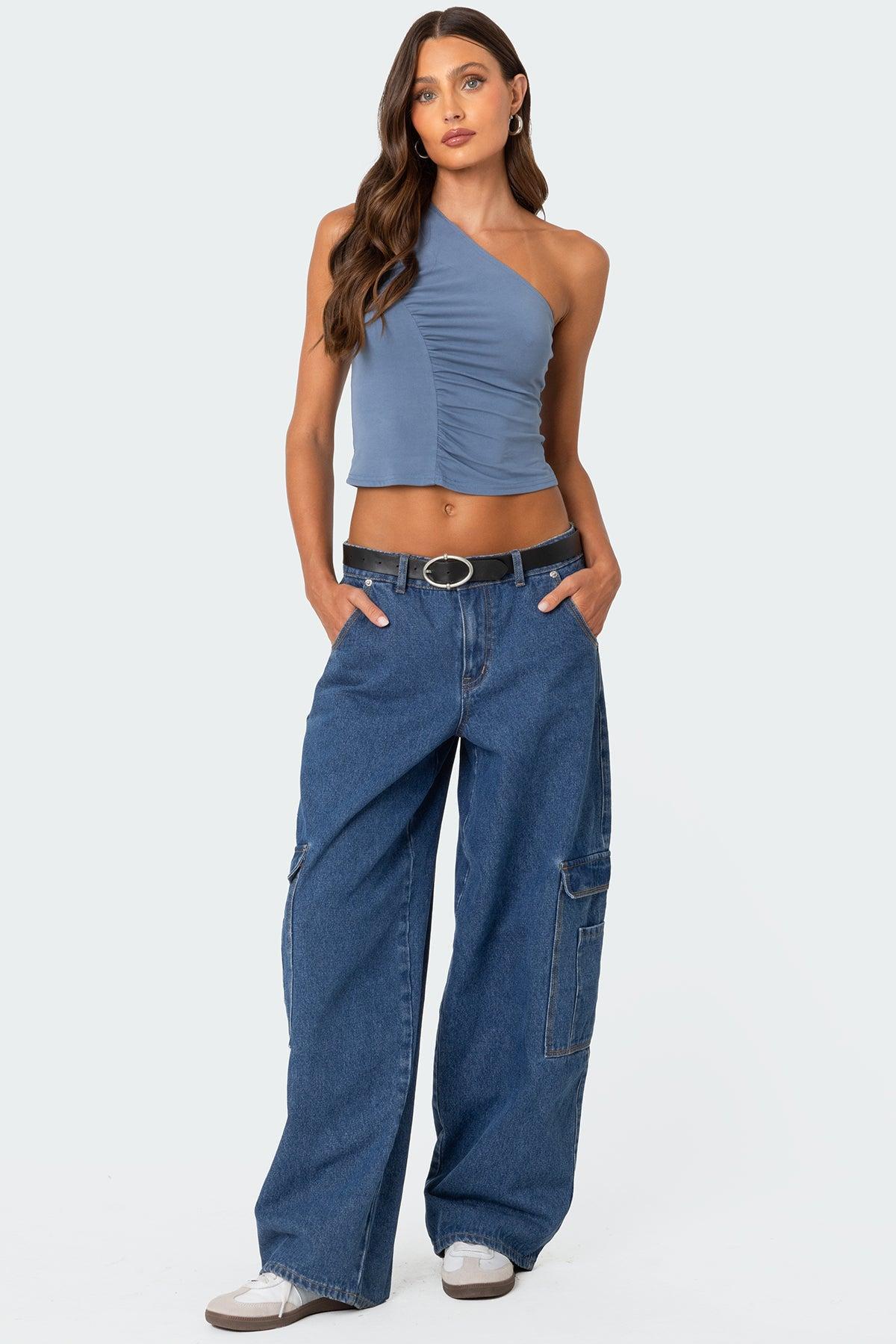 Ivy Ruched One Shoulder Top Product Image