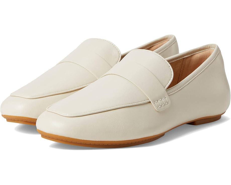 F-Luma Contrast-Stitch Leather Demi-Wedge Loafers Product Image