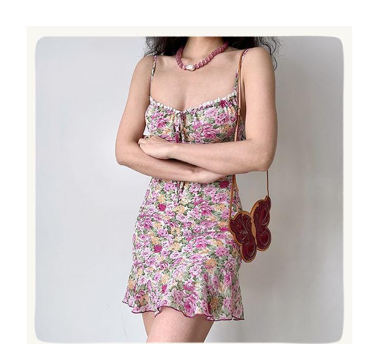 Spaghetti Strap Floral Mini Sundress Product Image