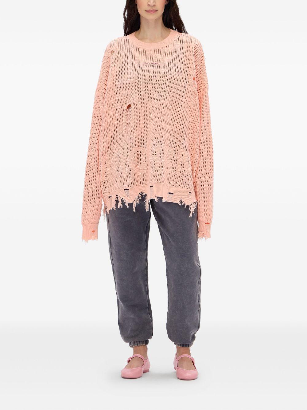 frayed-detail knit sweater Product Image