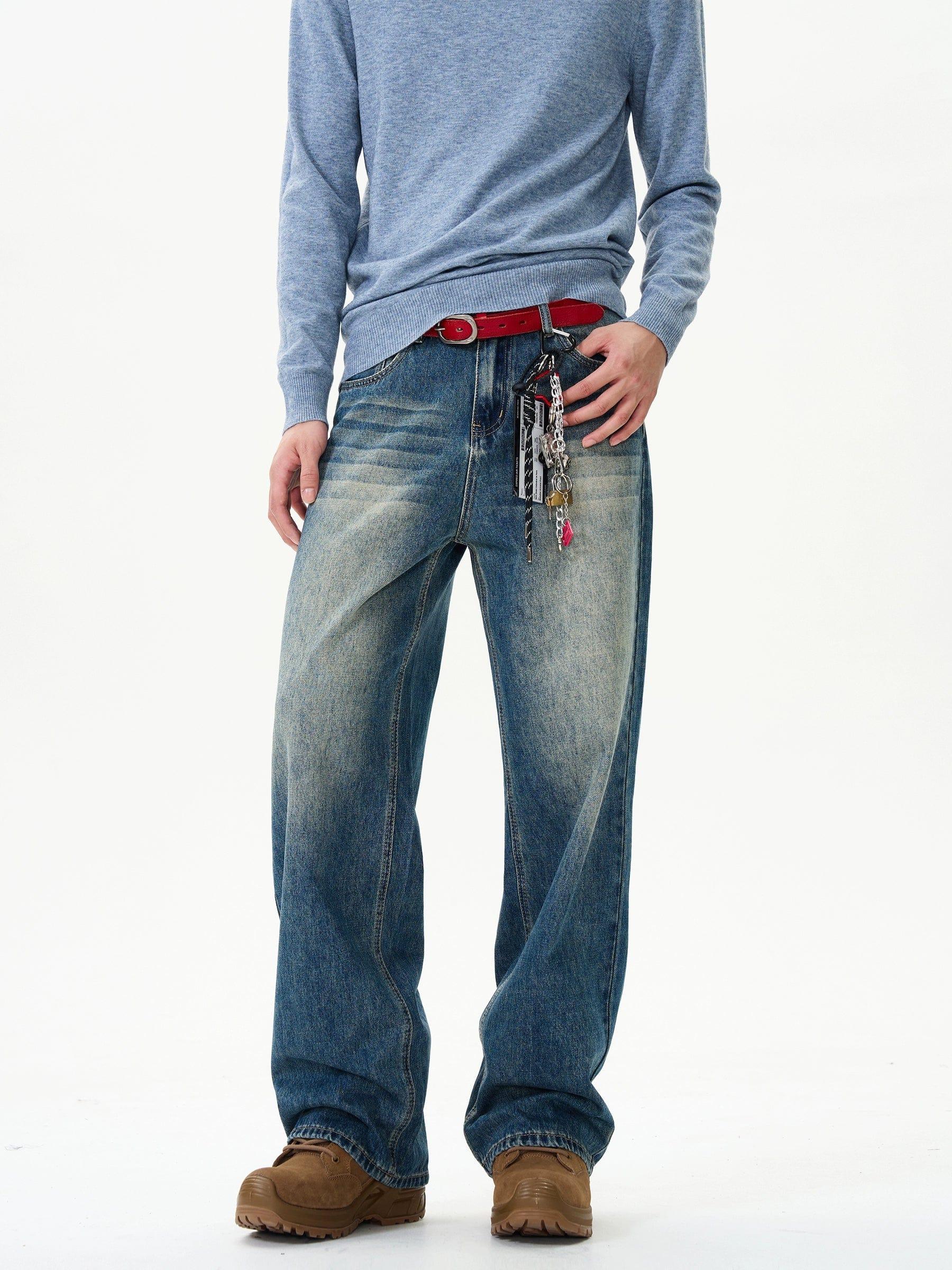 RT No. 12078 WASHED BLUE DENIM JEANS Product Image