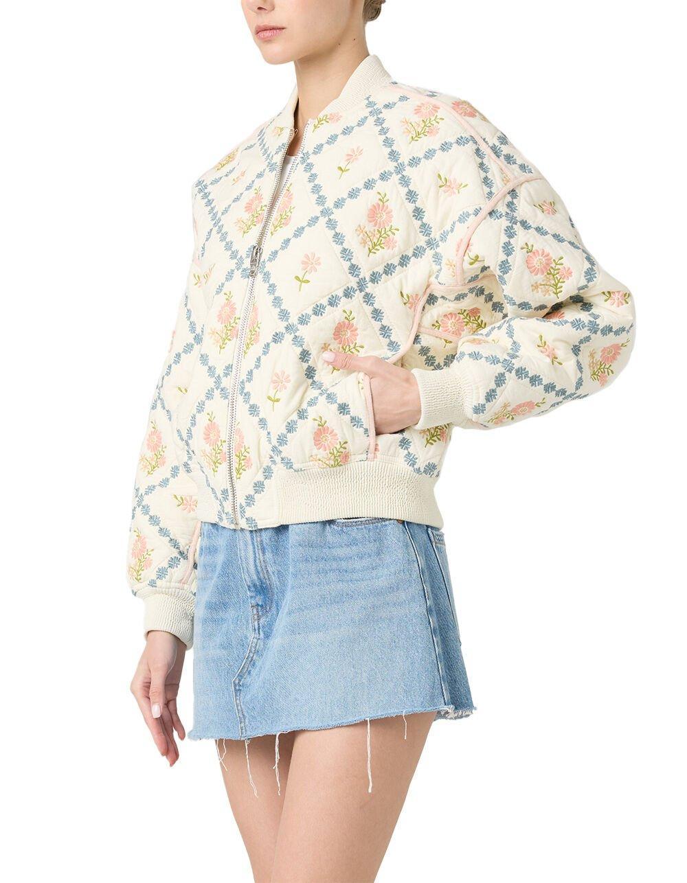 BLANK NYC Embroidered Womens Bomber Jacket Product Image