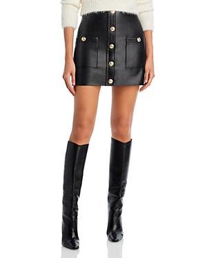 LAgence Truman Faux Leather Mini Skirt Product Image