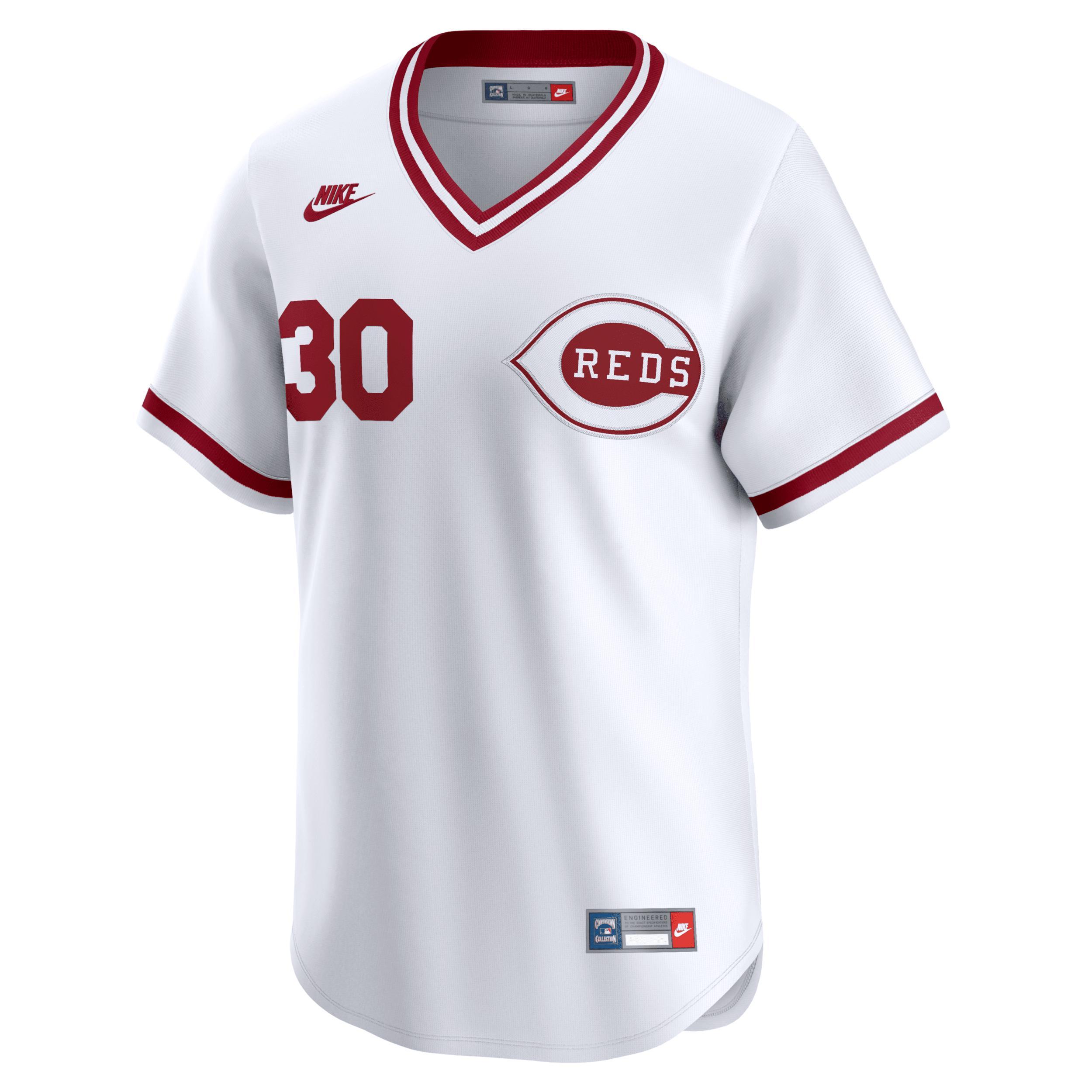 Mens Nike Ken Griffey White Cincinnati Reds Throwback Cooperstown Limited Jersey Product Image