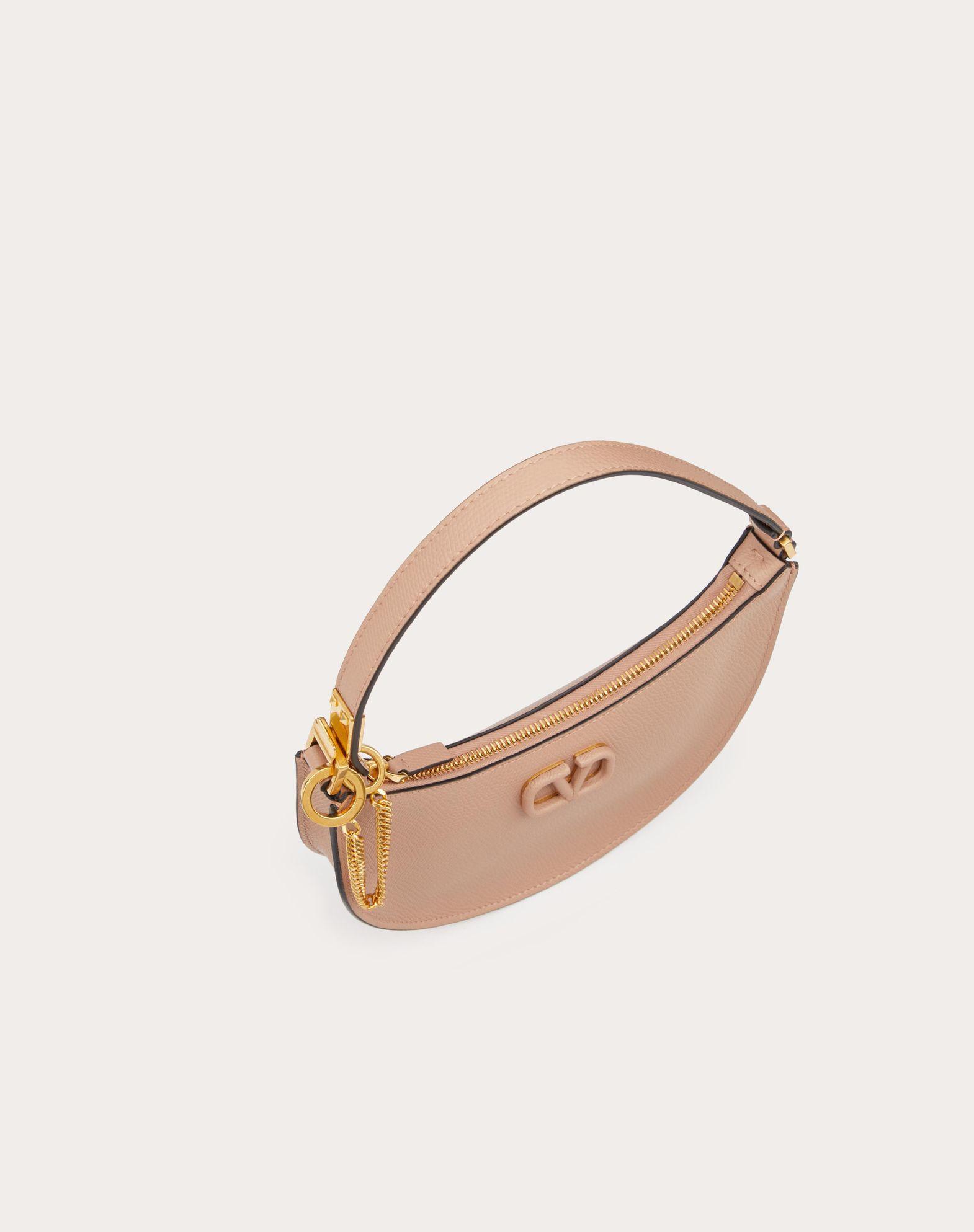 Mini Vlogo Signature Grainy Calfskin Hobo Bag Product Image