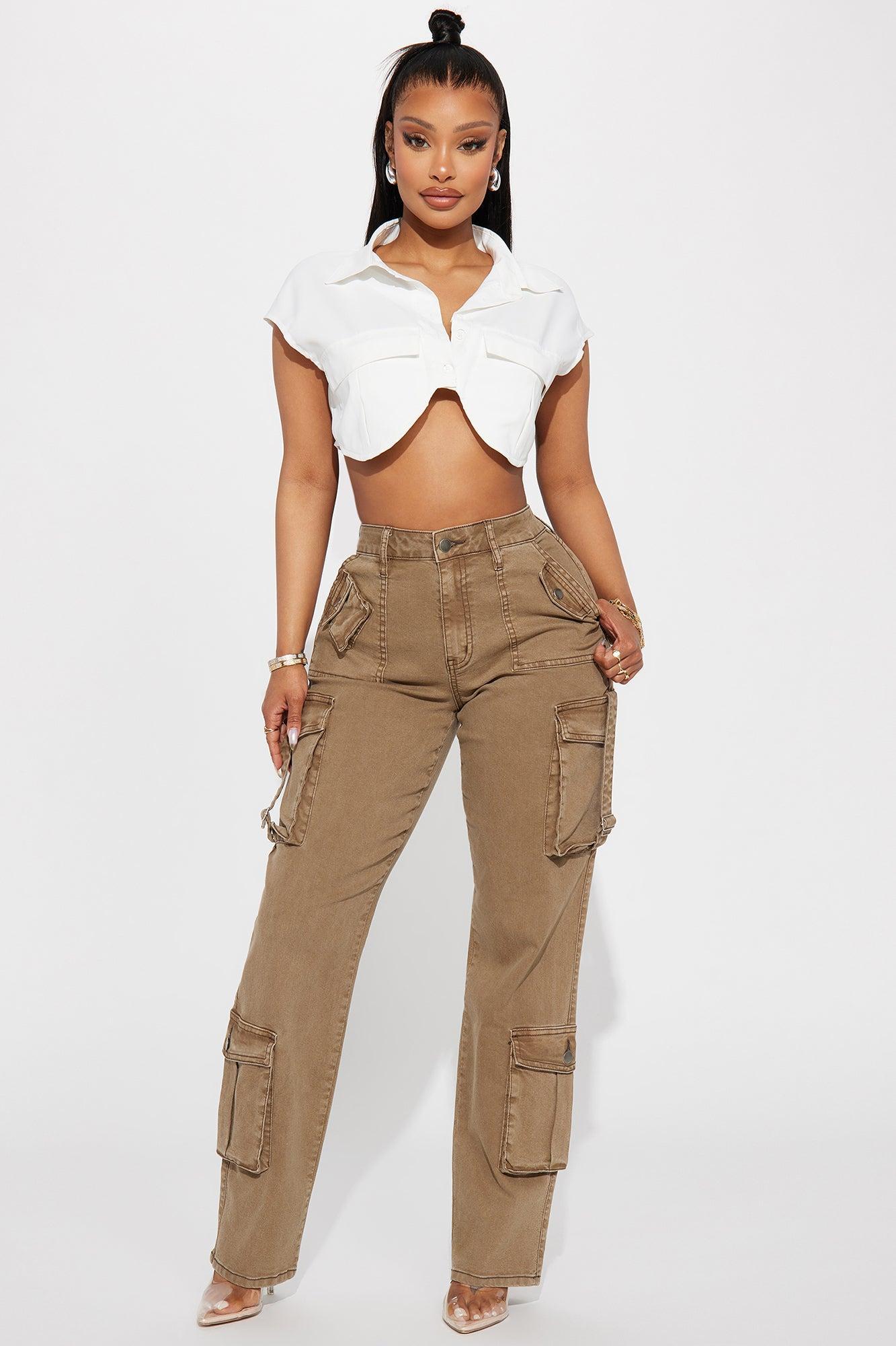 Nothing Left To Say Cargo Jeans - Olive Product Image