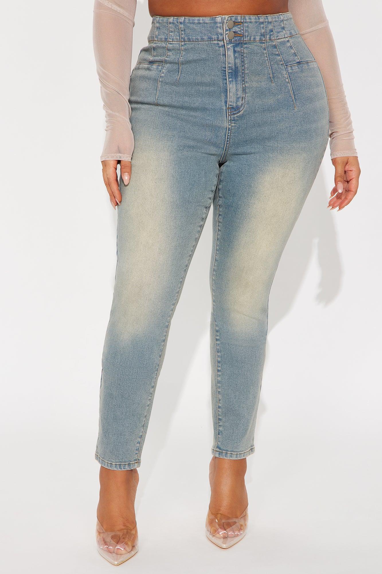 Different Level High Rise Skinny Jeans - Vintage Wash Product Image