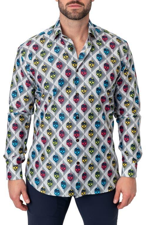 Mens Fibonacci AlienSkull Sport Shirt Product Image