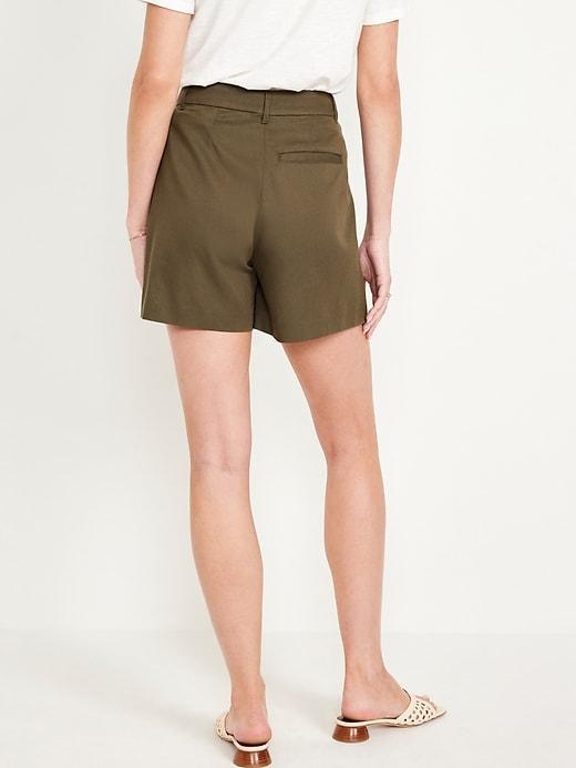 Extra High-Waisted Taylor Trouser Shorts -- 5-inch inseam Product Image