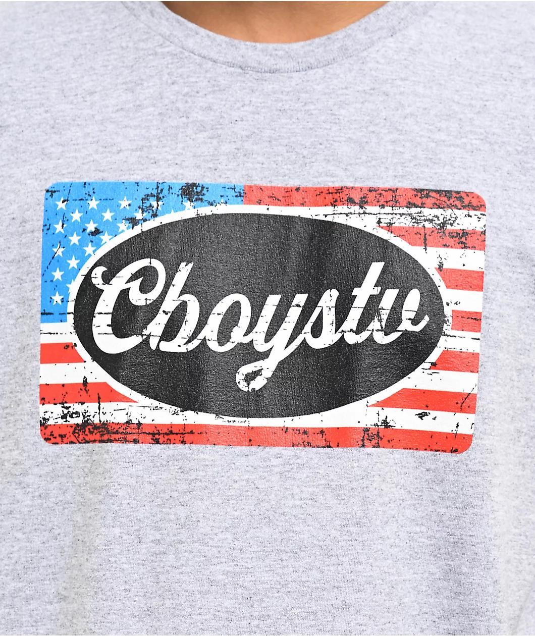 CboysTV Stars & Bars Grey T-Shirt Product Image