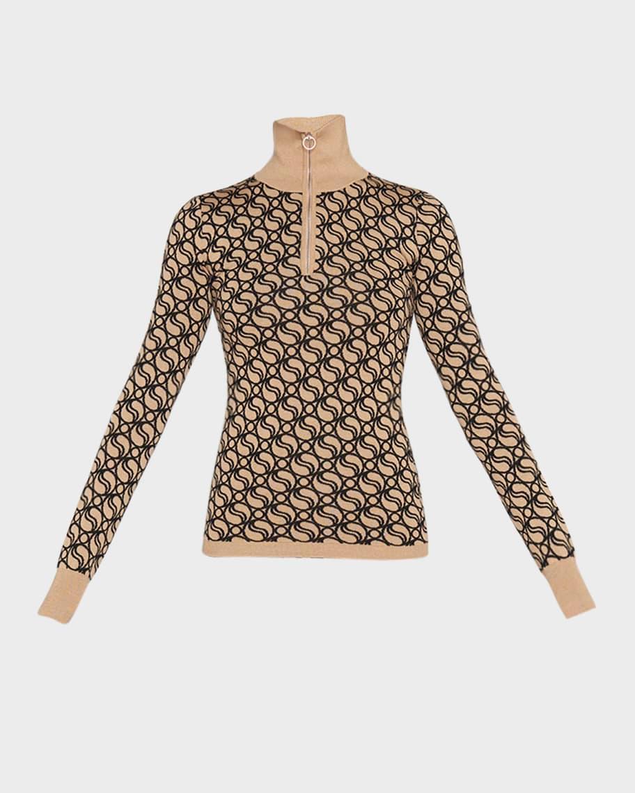 Wave Knit Zip-Hem Leggings Product Image
