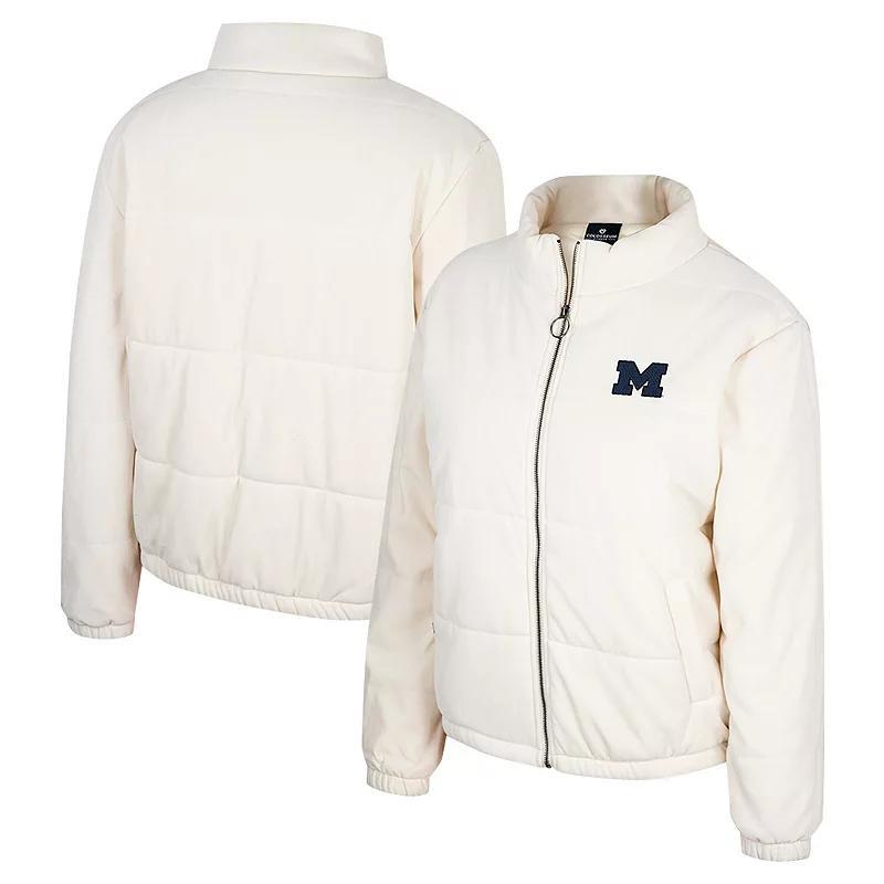 Womens Colosseum Cream Colorado Buffaloes So Hot Right Now Quilted Puffer Full-Zip Jacket Product Image