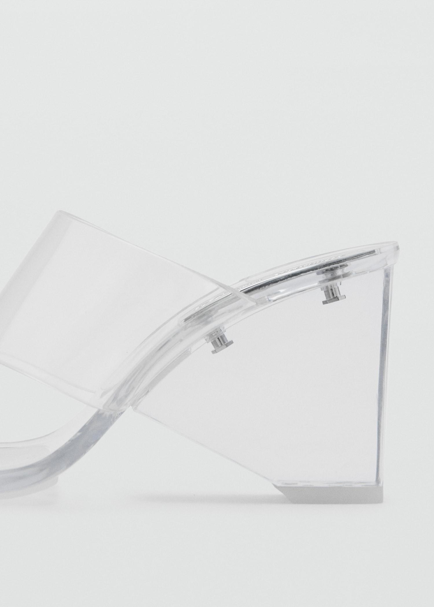 Transparent vinyl wedge sandals - Women | MANGO USA Product Image
