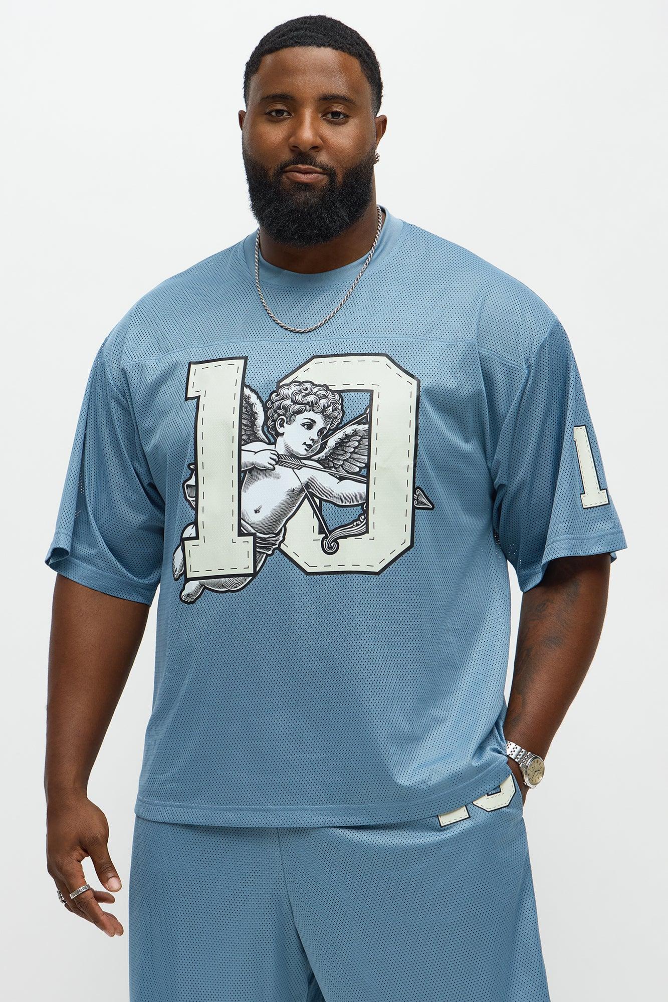 Boxy Gods Favorite Tshirt - Dusty Blue Product Image