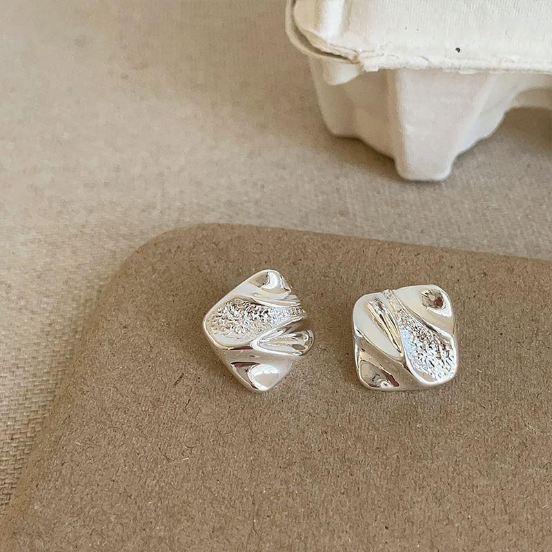925 Sterling Sliver Geometry Drop Earring / Stud Earring Product Image