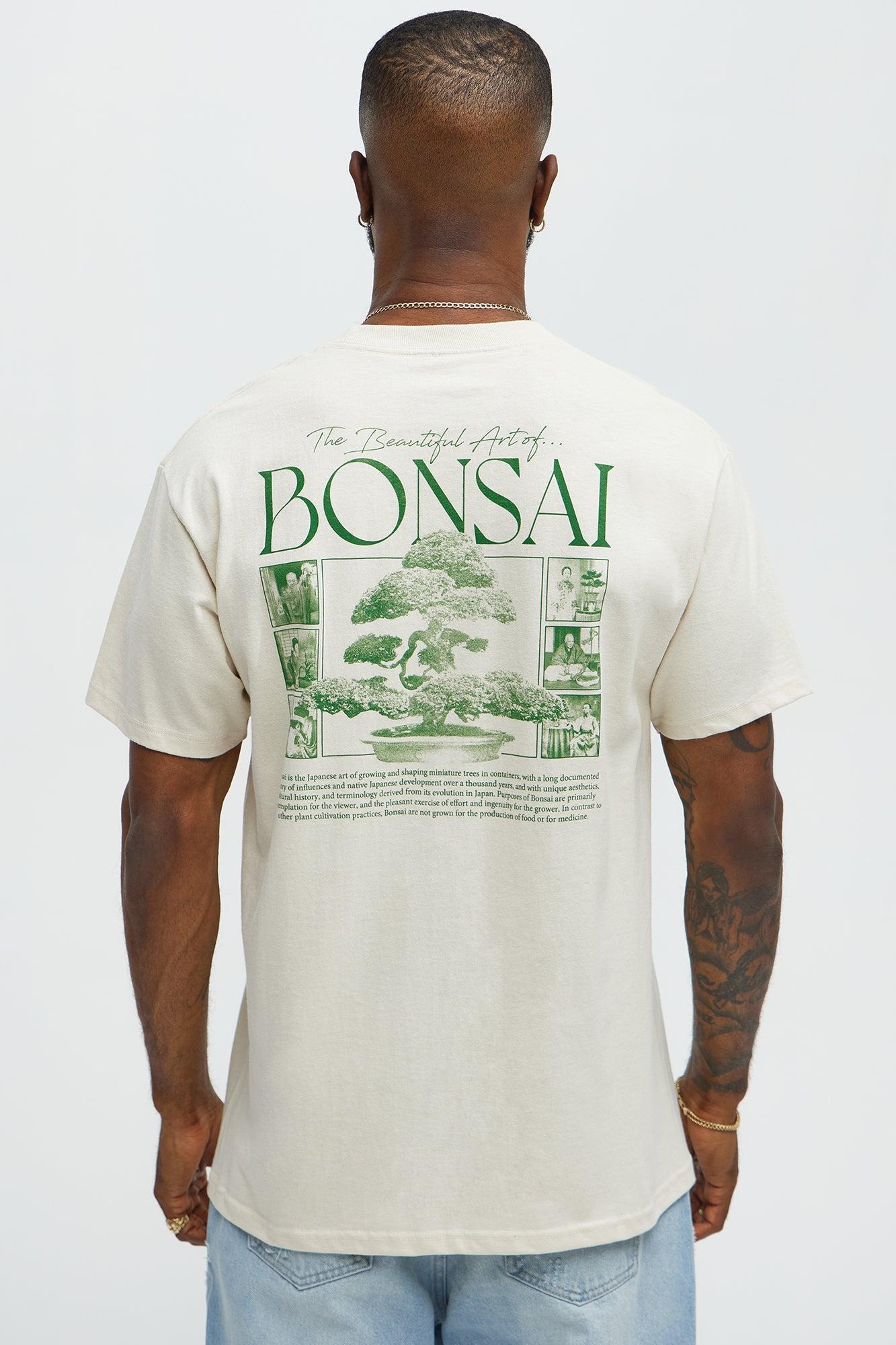 The Beautiful Art Of Bonsai Short Sleeve Tee - Cream Male Product Image