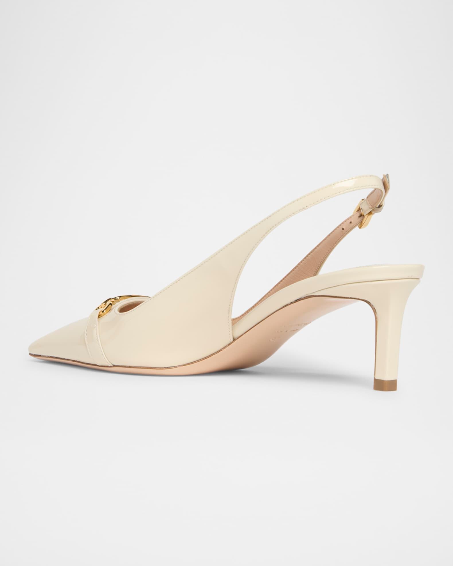 Whitney Patent Leather Slingback Ballerina Pumps Product Image