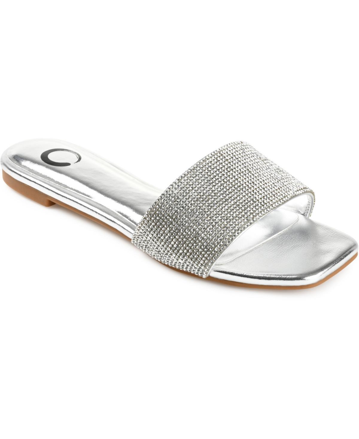 Journee Women's Tru Comfort Foam Grayce Sandals, Size: 6, Silver Product Image