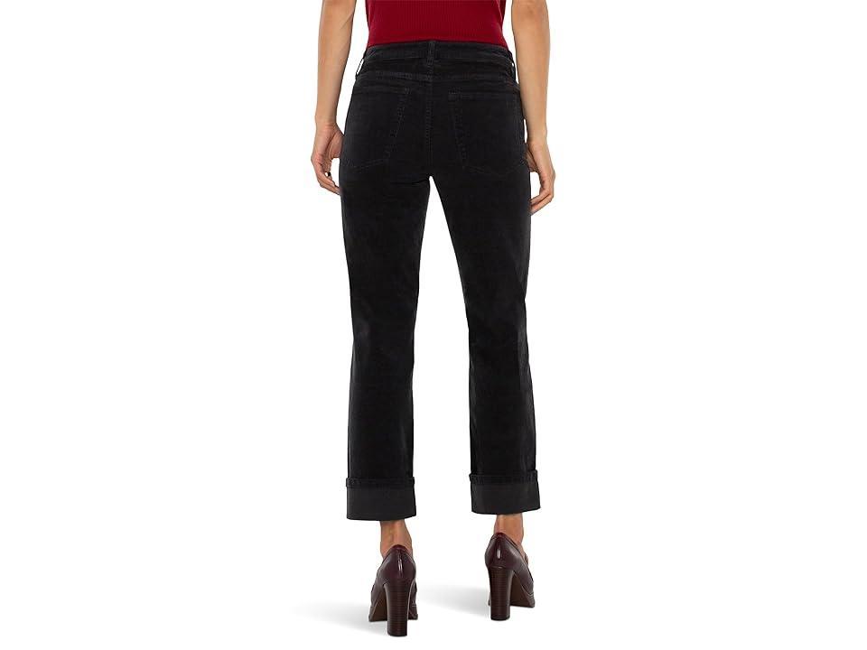 Liverpool Los Angeles Marley Girlfriend Cuffed Mid Rise Stretch Corduroy in Blackberry (Blackberry) Women's Jeans Product Image