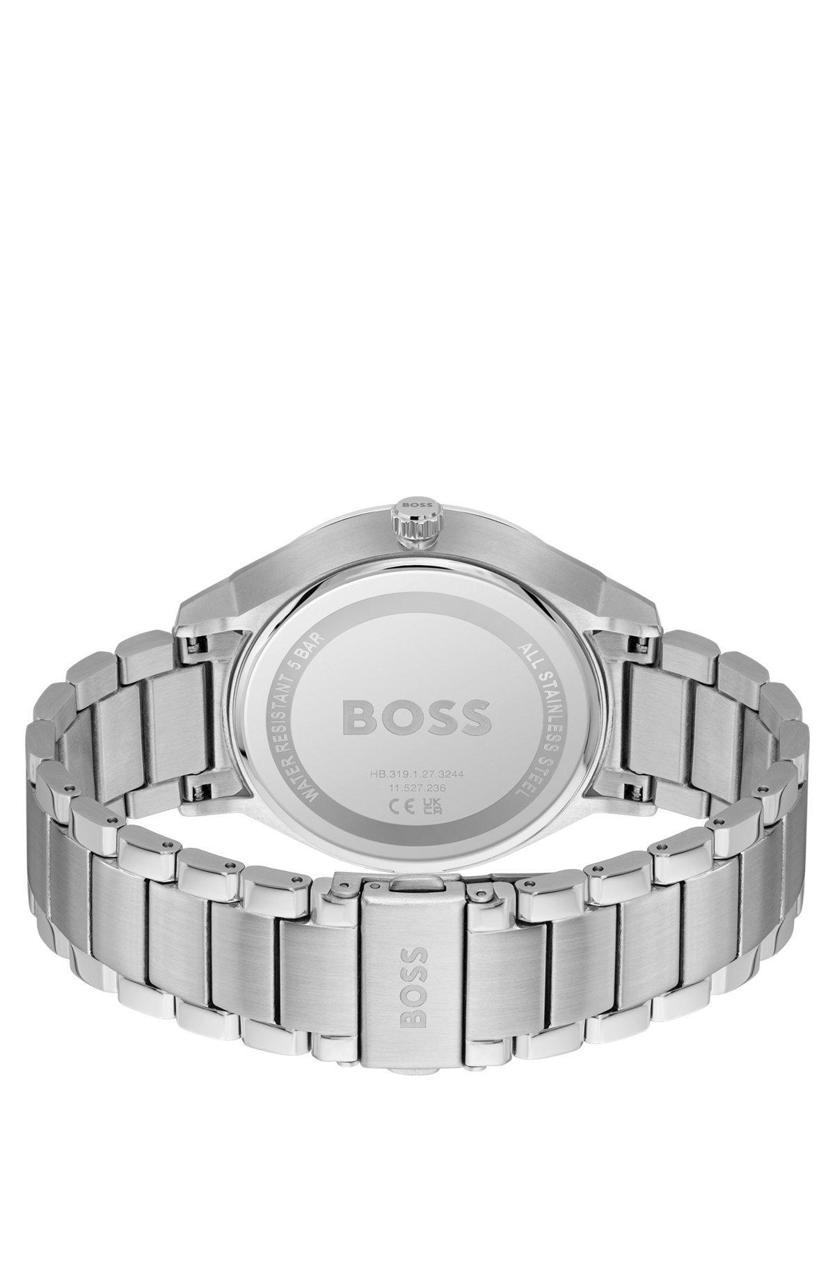 BOSS - Blue-dial watch with stainless-steel link bracelet Product Image