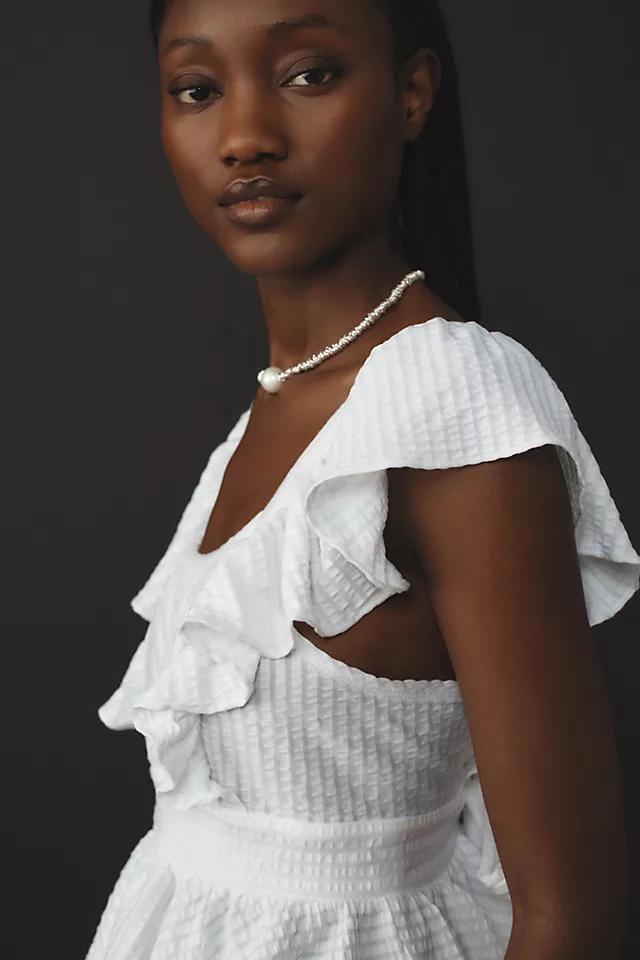 Maeve Ruffled Peplum Open-Back Top Product Image