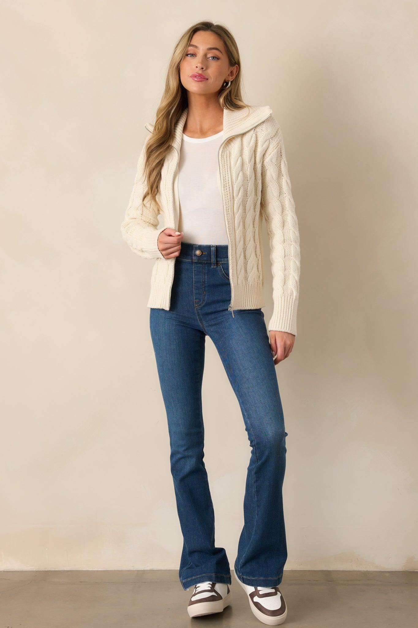 SPANX EveryWear Authentic Blue Flare Jeans Product Image