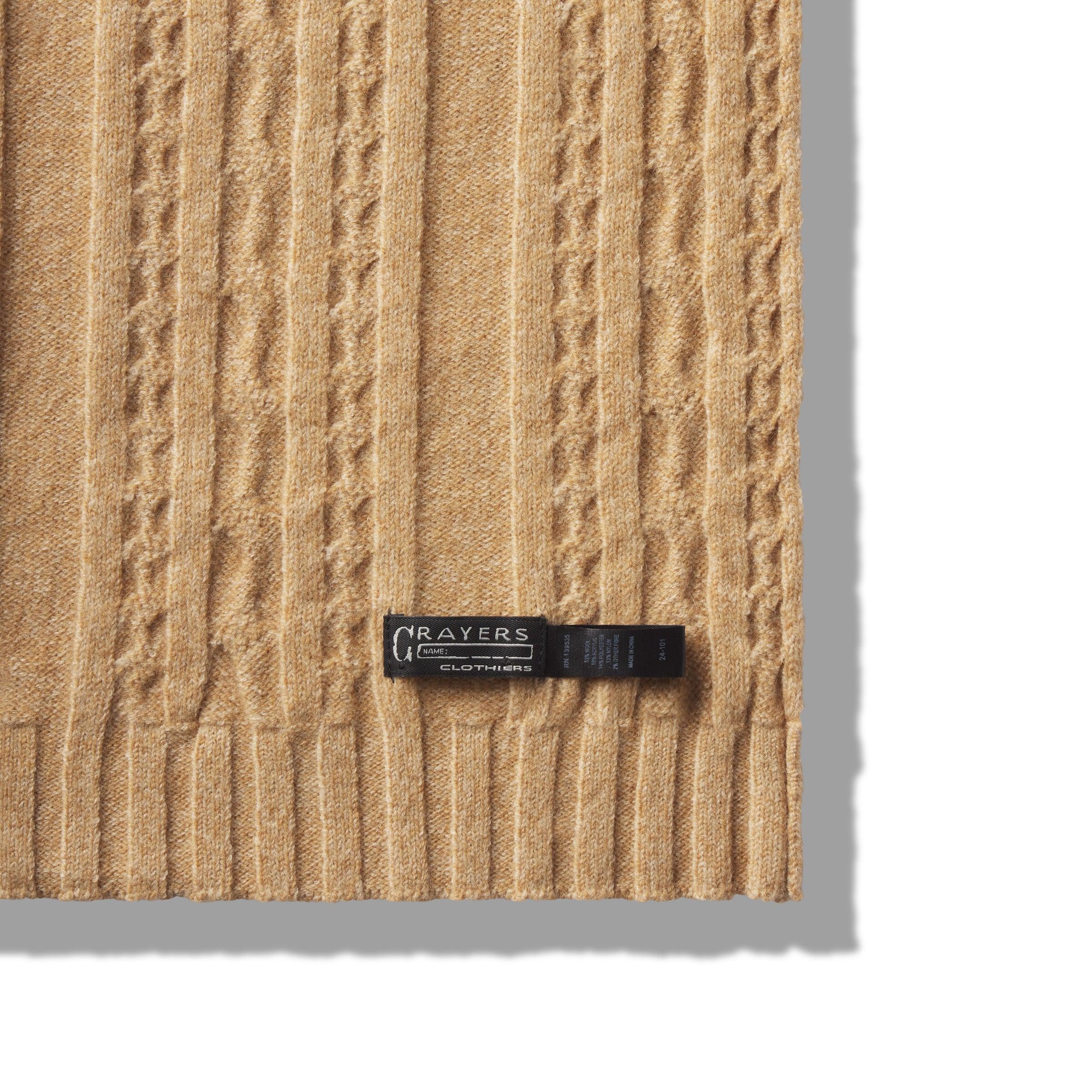 Yarmouth Cable Scarf - Mushroom Product Image