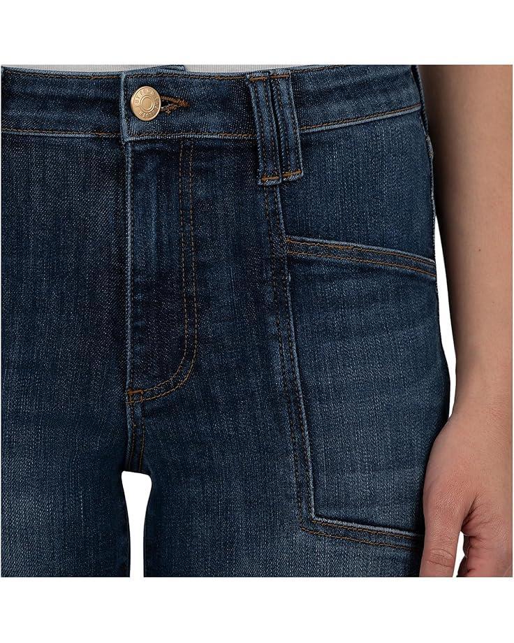 Kelsey High-Rise Ankle Flare With Raw Hem in Paprika Product Image