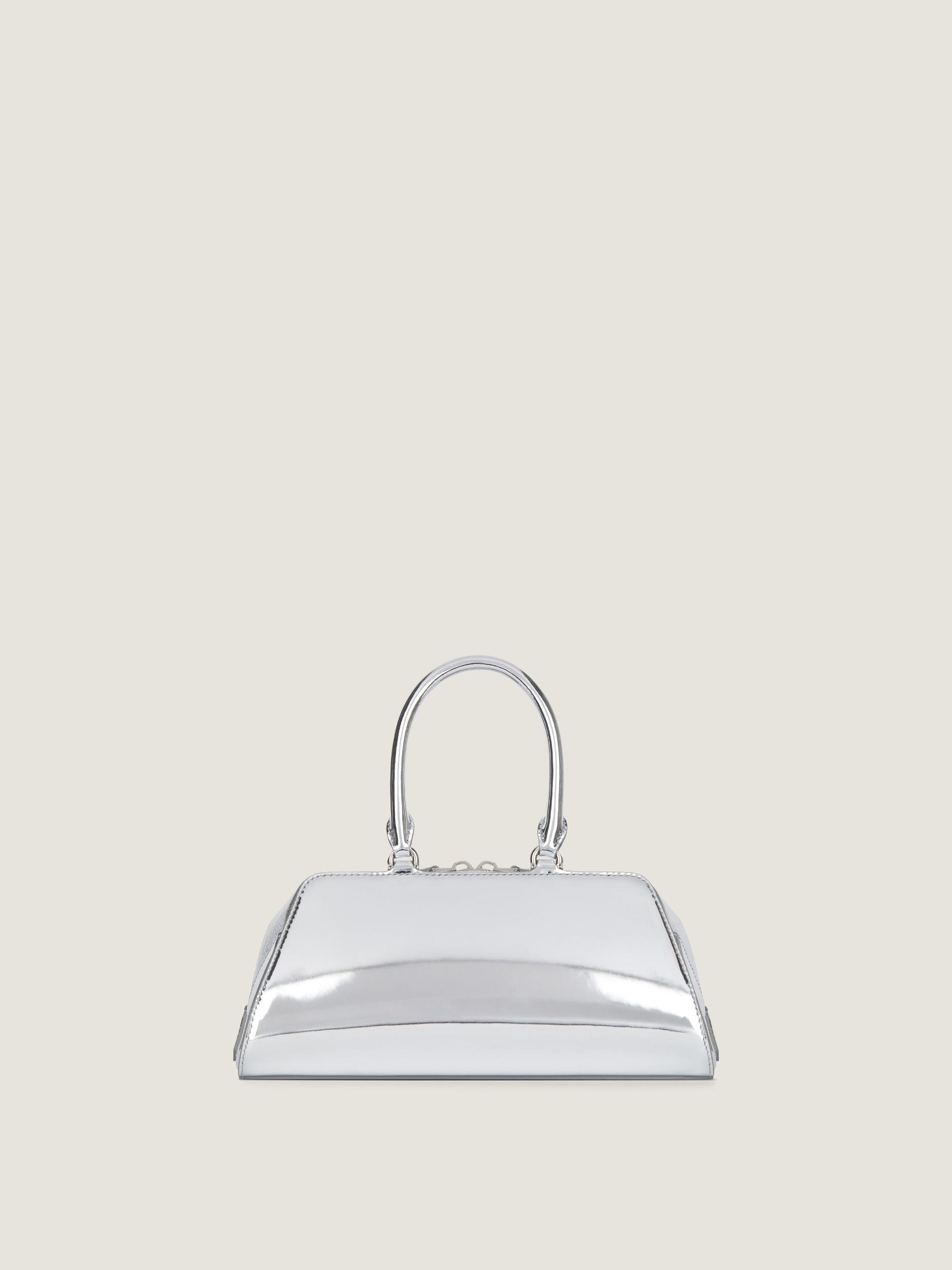 Small Antigona East-West bag in laminated leather Product Image
