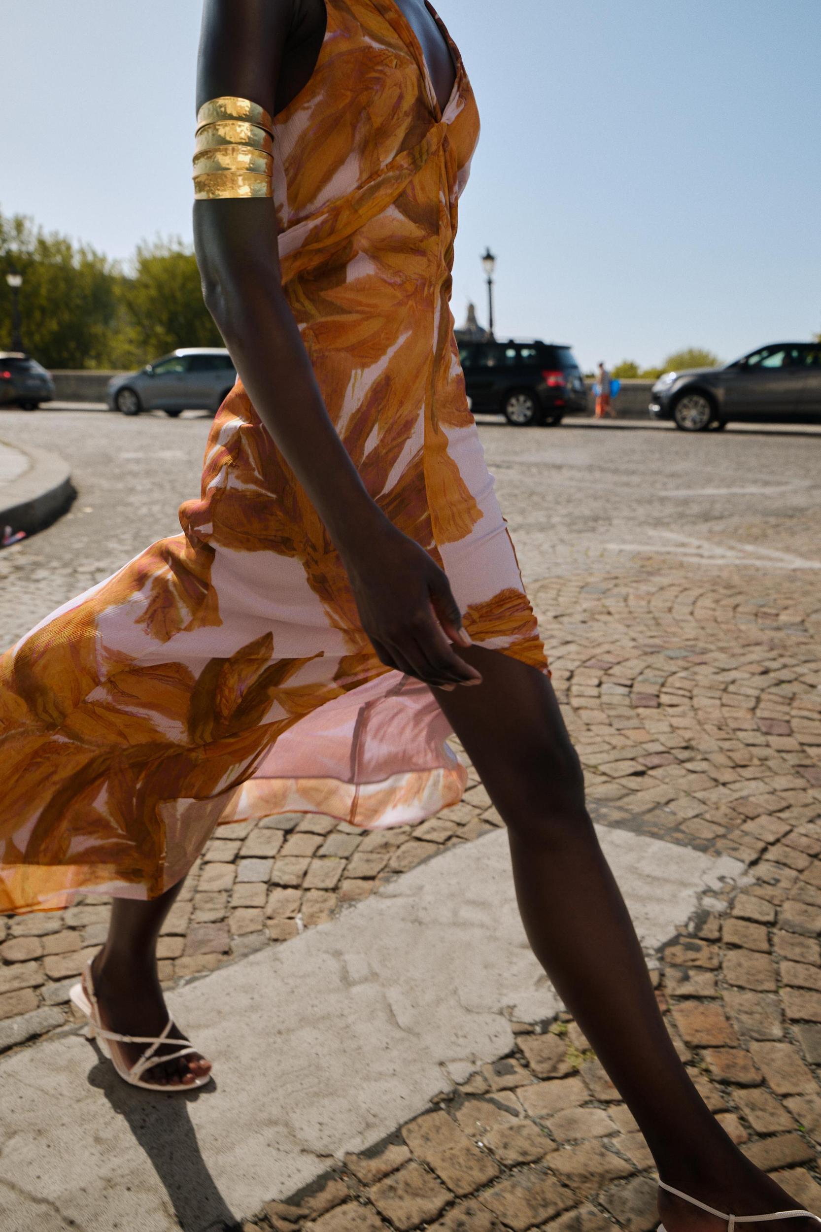 PRINTED MIDI DRESS Product Image