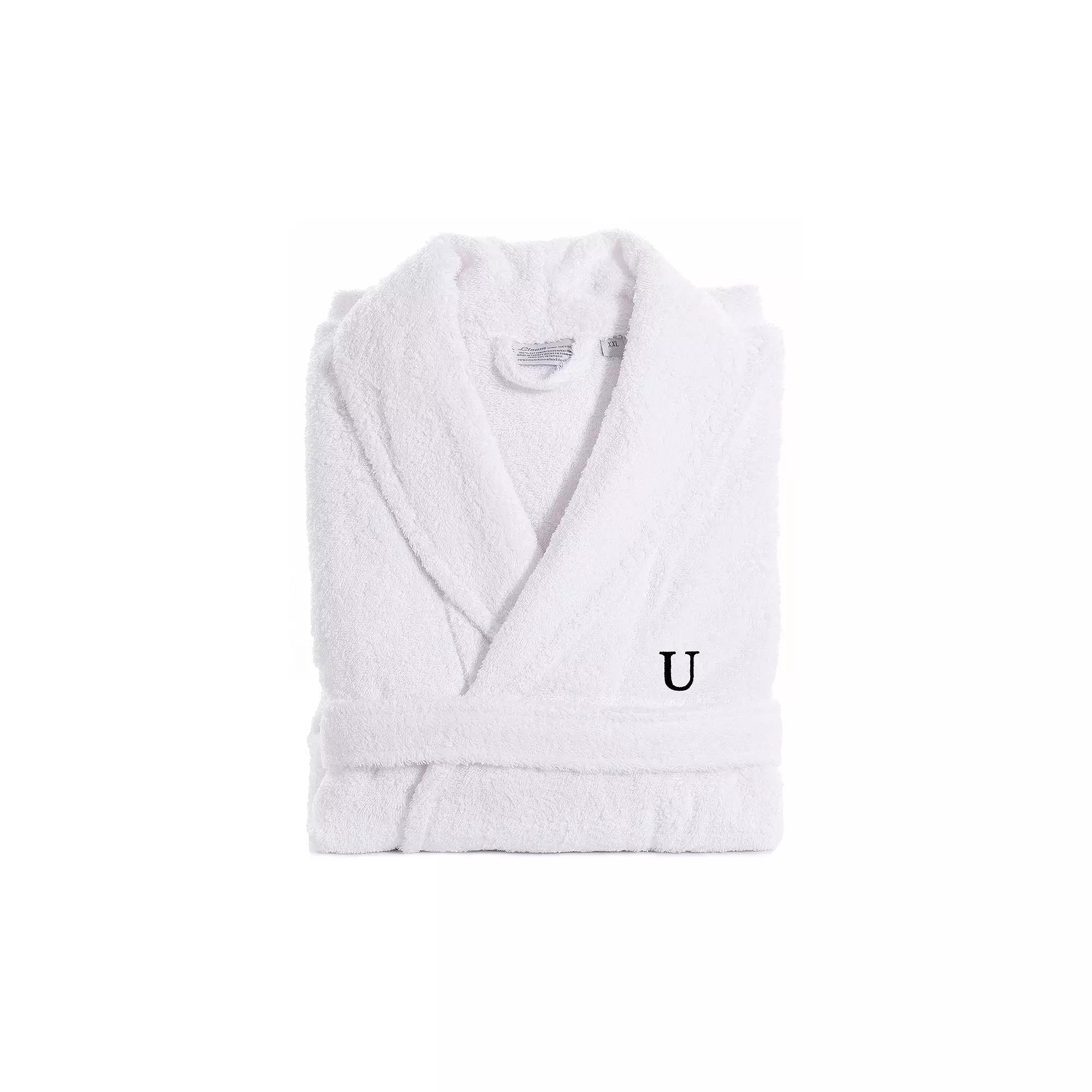 Linum Home Textiles Turkish Cotton Personalized Quick Dry Terry Bathrobe, Women's, Size: Large/XL, V Product Image