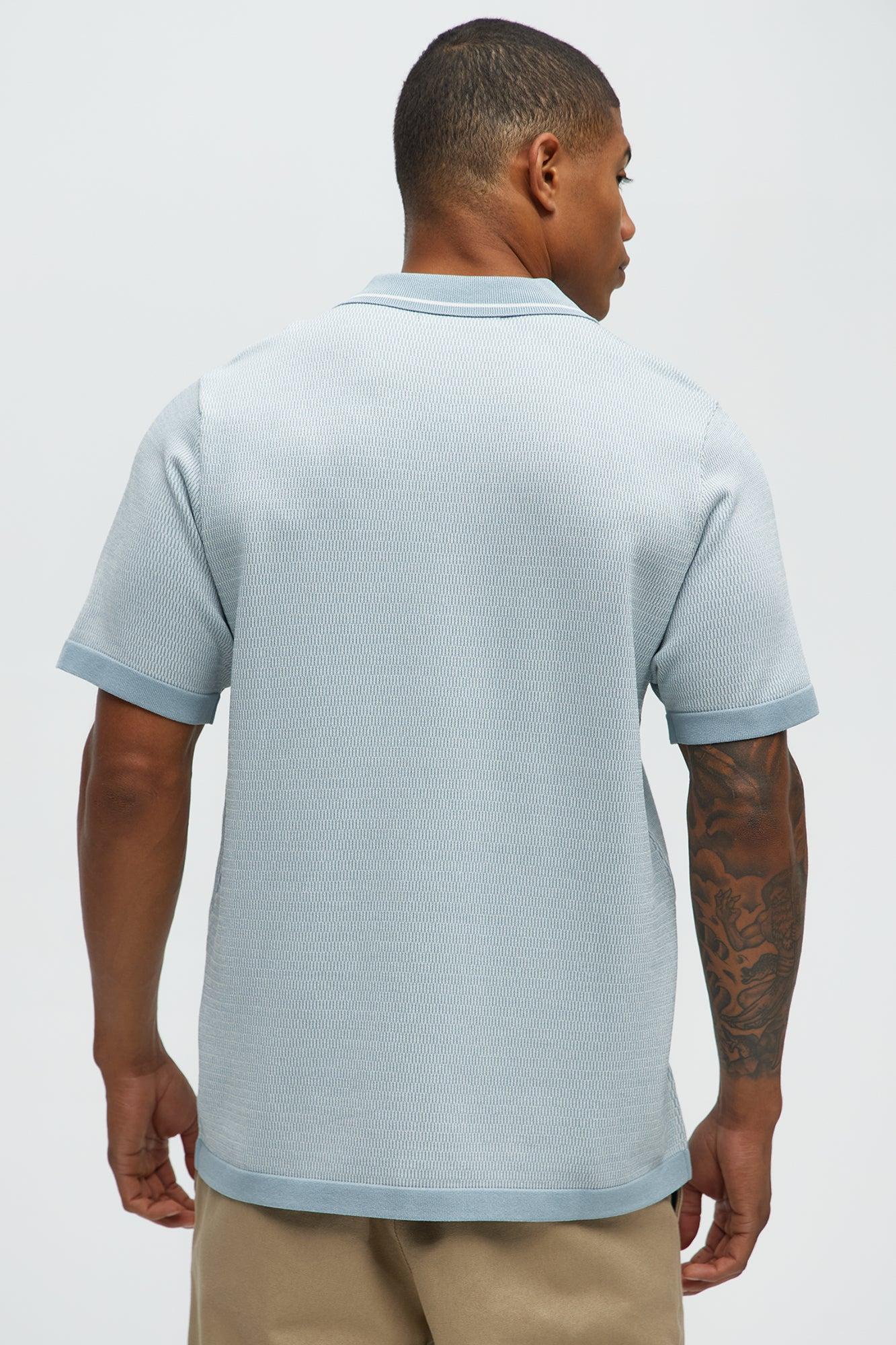 Calvin Textured Knit Polo - Grey/combo Product Image