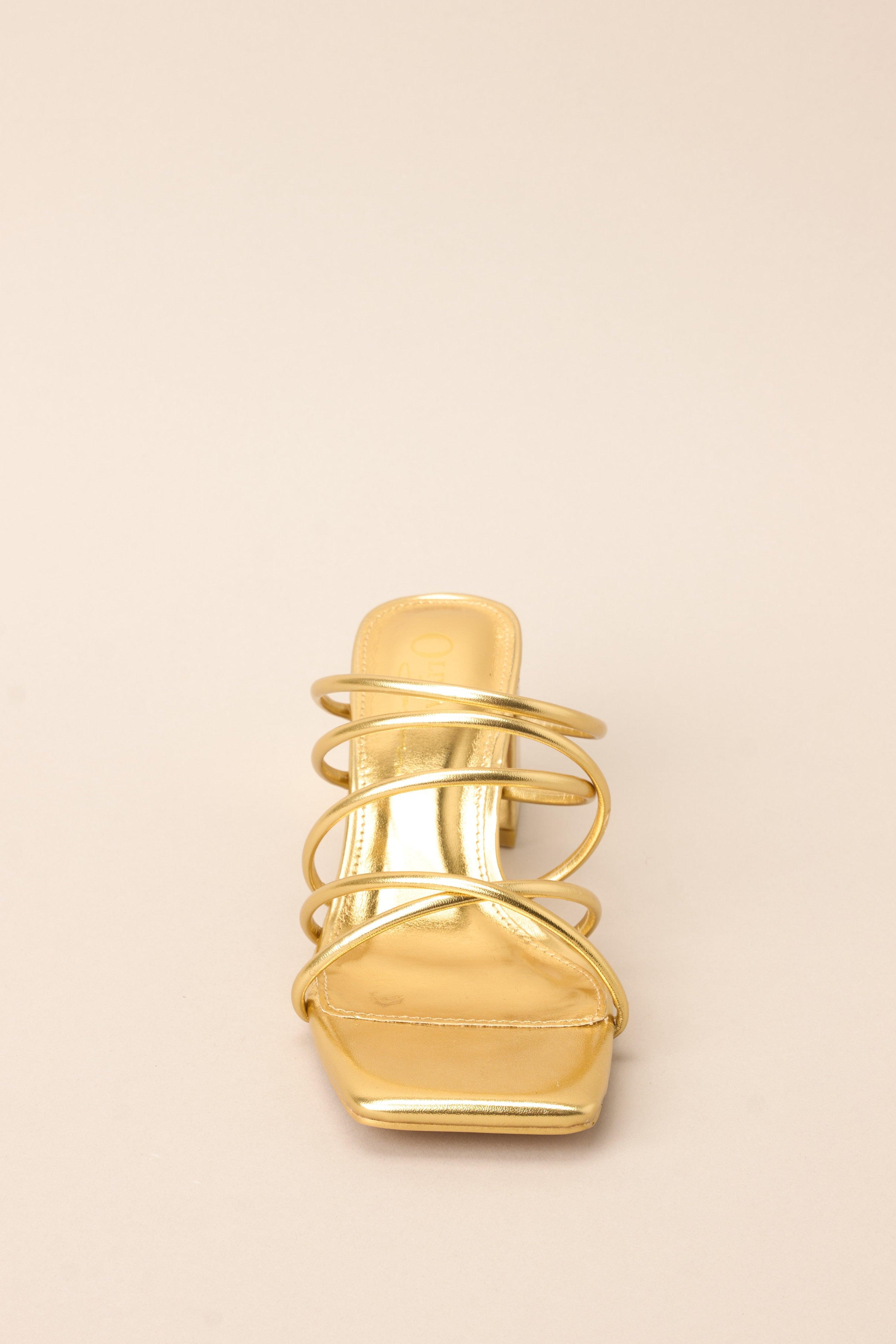 Time To Move On Gold Heels Product Image