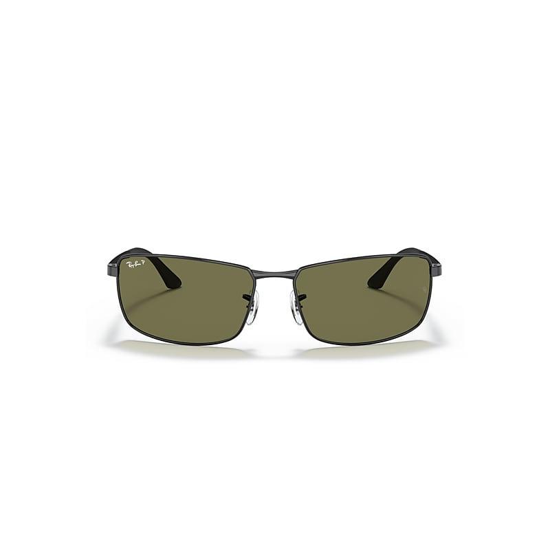 Ray-Ban Mens 0RB3498 64mm Rectangle Polarized Sunglasses Product Image