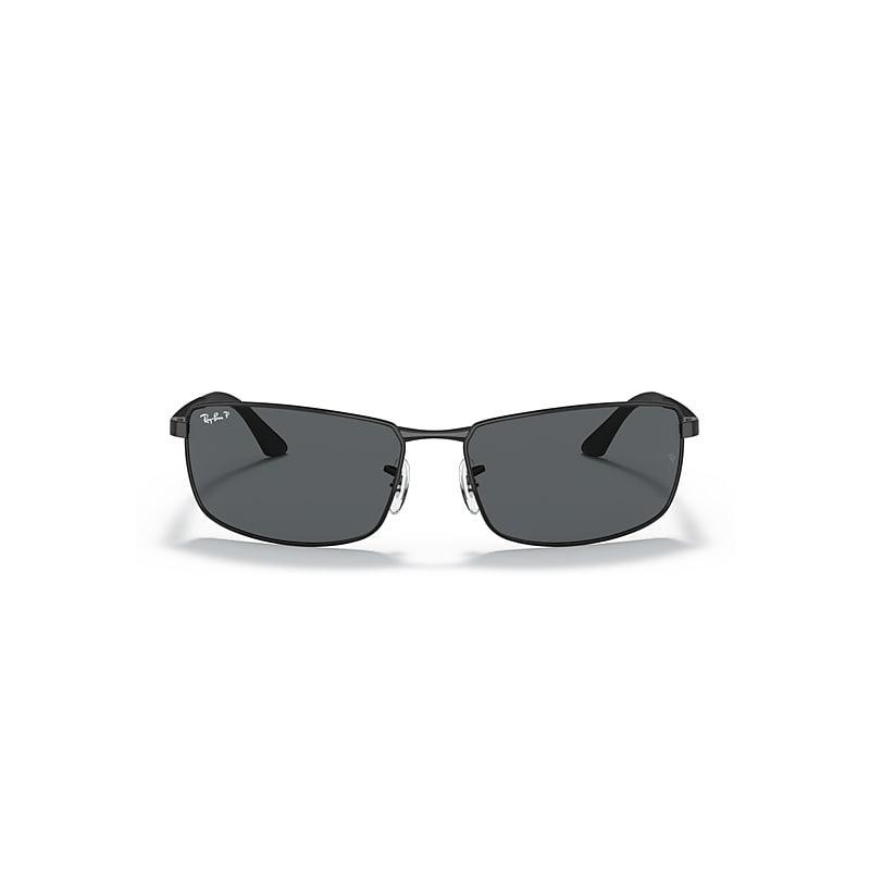 Ray-Ban Mens 0RB3498 64mm Rectangle Polarized Sunglasses Product Image