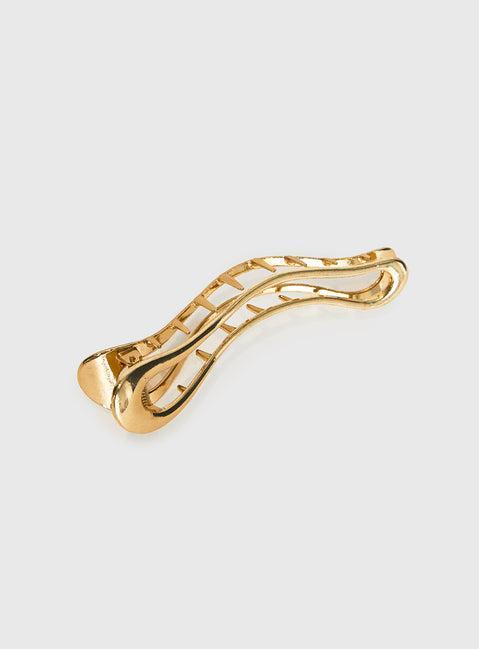 In The World Hair Clip Gold Product Image