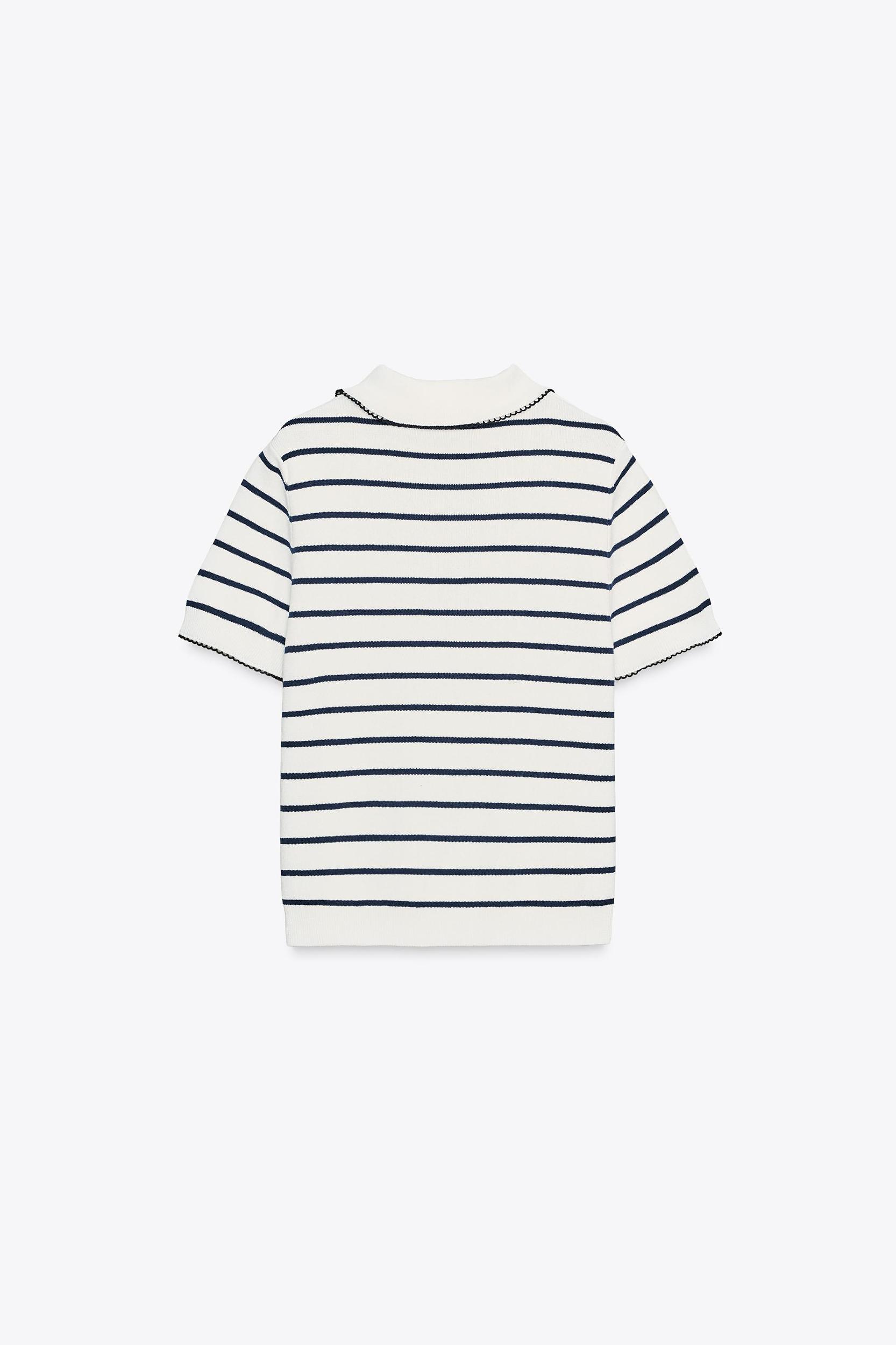 CONTRAST TRIM KNIT TOP Product Image
