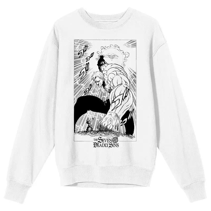 Men's Seven Deadly Sins Escanor Graphic Sweatshirt, Size: Small, White Product Image