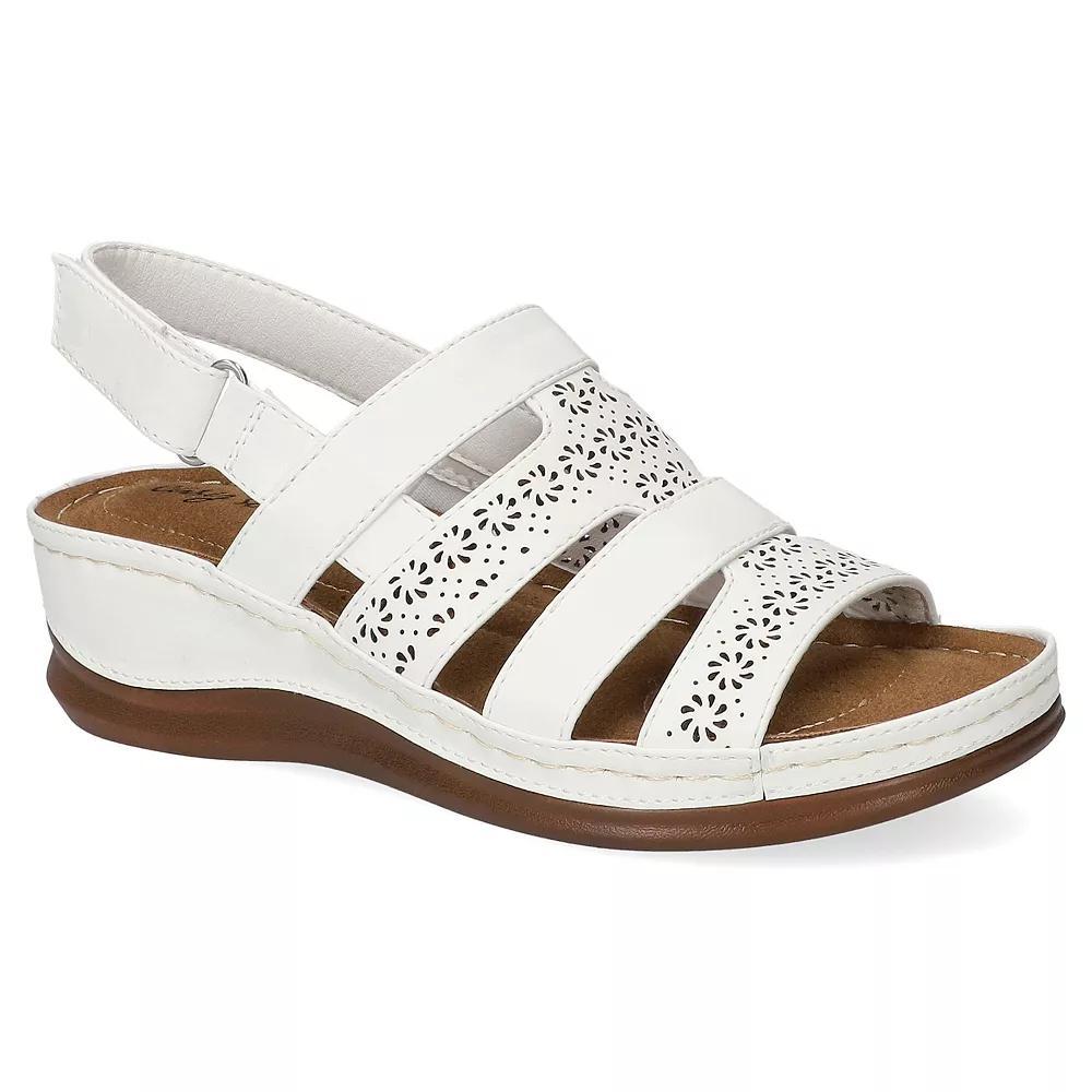 Easy Street Alexi Slingback Women's Wedge Sandals, Size: 9, White Product Image